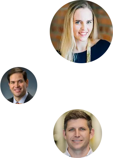 Collage of client profile pictures in testimonials section